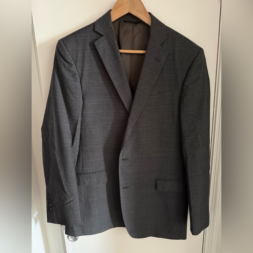 Brooks Bros Gray Check Regent Blazer 40R